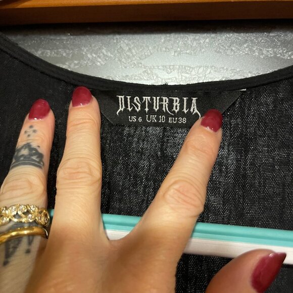 Disturbia Aradia Embroidered Mini Dress size 6 - Picture 8 of 9